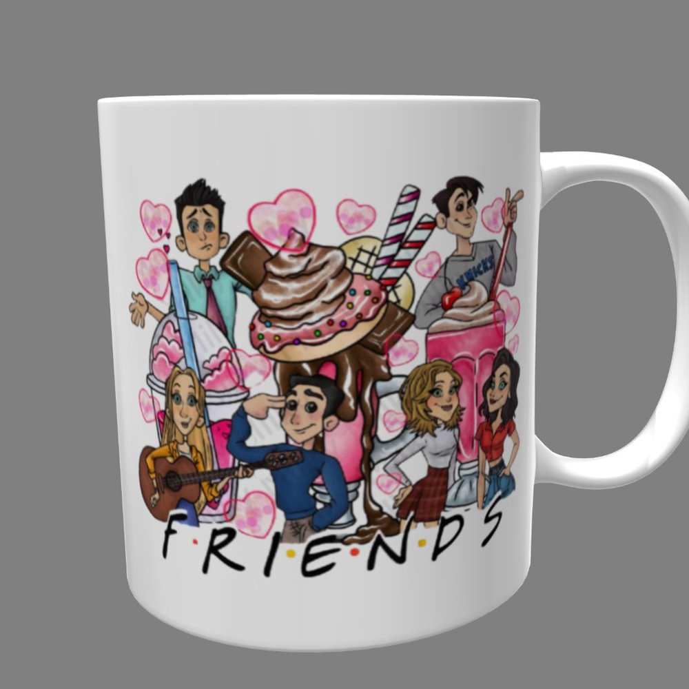 Tv Show Friends Ice Cream Mug Coffee Drinking,Tea, Chocolate Mug, Great Gift